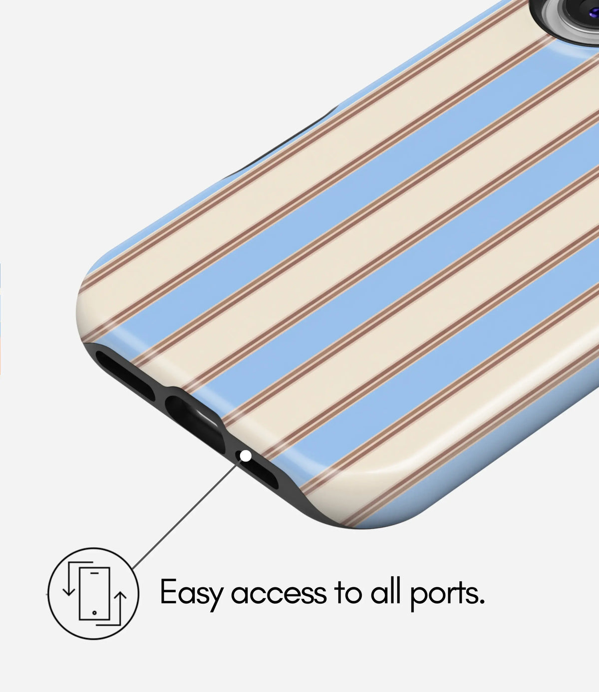 Sailor Cream Stripes Premium Tough Shining Phone Case (Double Layer) Available For All iPhone Models