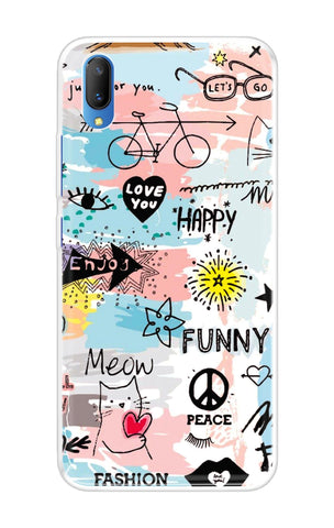 Happy Doodle Soft Cover for Vivo V11