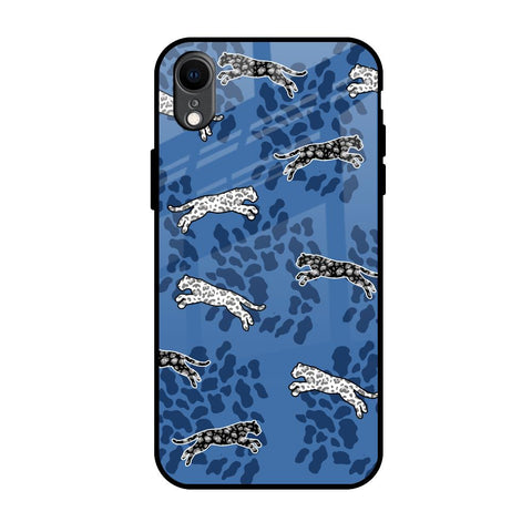 Blue Cheetah Glossy Case for iPhone XR