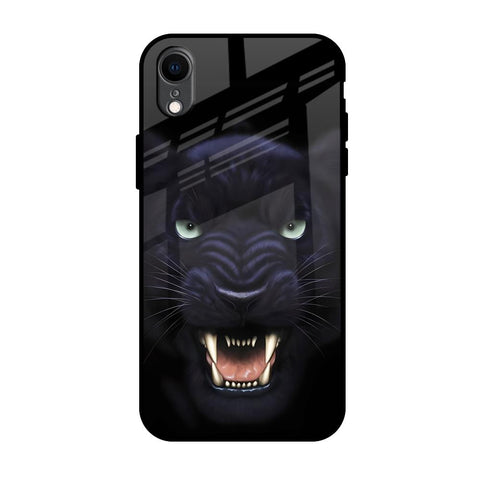 Angry Black Leopard Glossy Case for iPhone XR