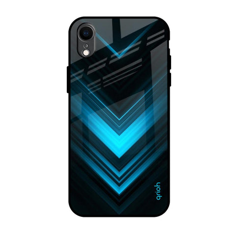 Vertical Blue Arrow Glossy Case For iPhone XR