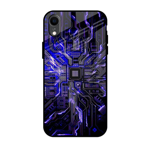 Techno Color Pattern Glossy Case For iPhone XR