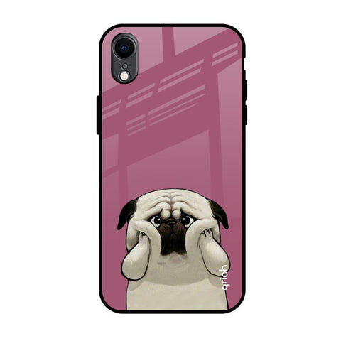 Funny Pug Face Glossy Case For iPhone XR