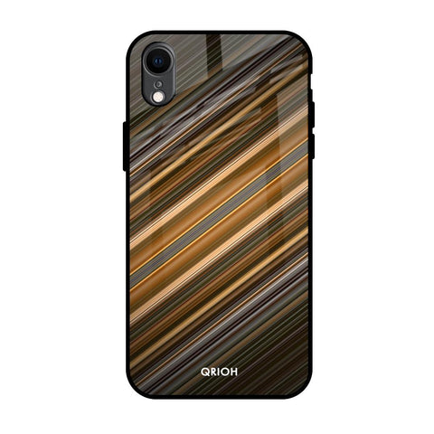 Diagonal Slash Pattern Glossy Case for iPhone XR