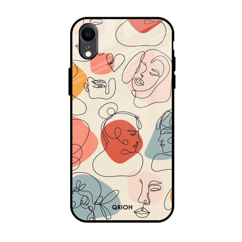 Abstract Faces Glossy Case for iPhone XR