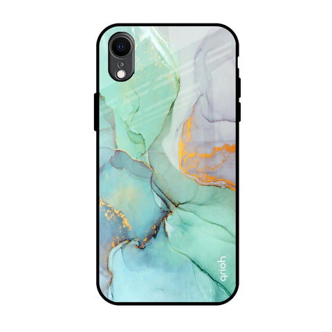 Green Marble Glossy Case for iPhone XR