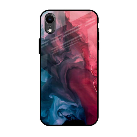 Blue & Red Smoke Glossy Case for iPhone XR