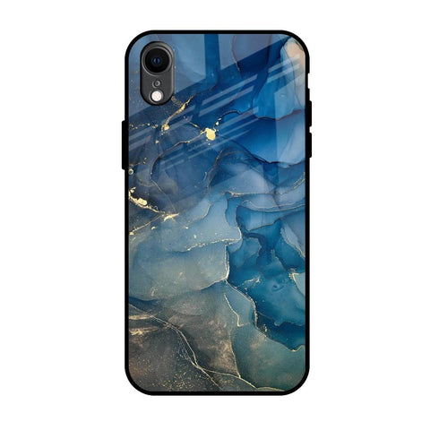 Blue Cool Marble Glossy Case for iPhone XR