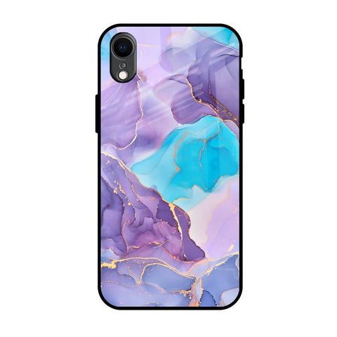 Alcohol ink Marble Glossy Case for iPhone XR
