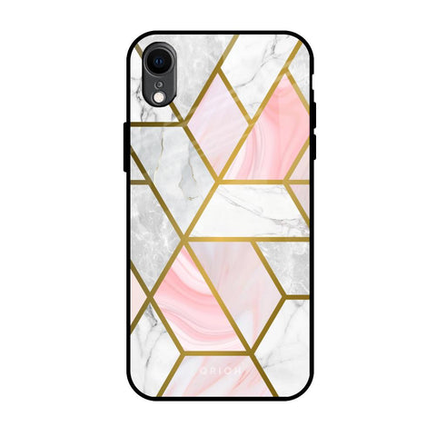Geometrical Marble Glossy Case for iPhone XR