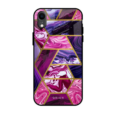 Electroplated Geometric Marble Glossy Case for iPhone XR