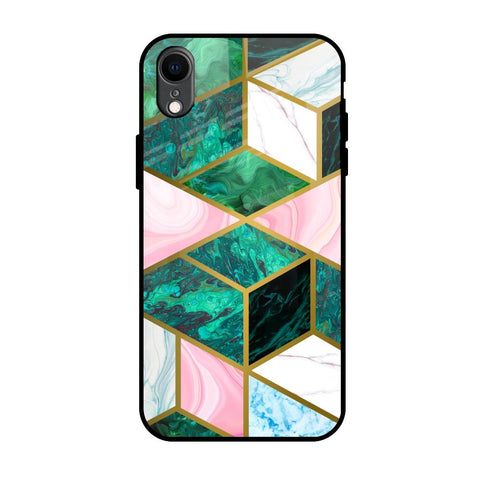 Seamless Green Marble Glossy Case for iPhone XR