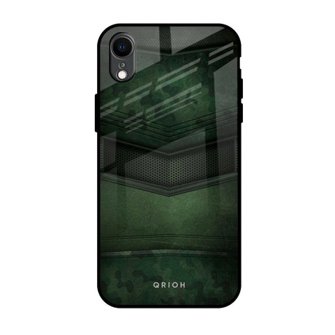 Green Leather Glossy Case for iPhone XR