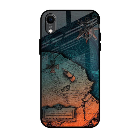 Geographical Map Glossy Case for iPhone XR