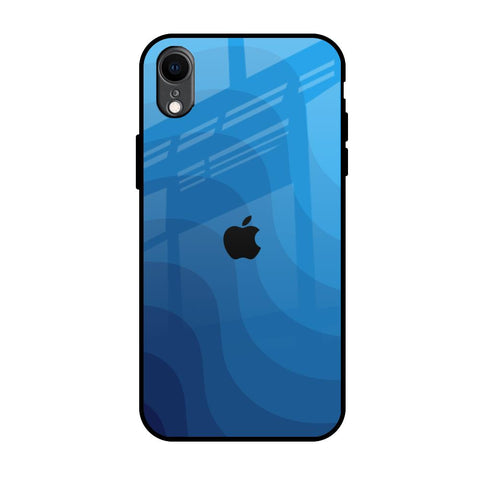 Blue Wave Abstract Glossy Case for iPhone XR