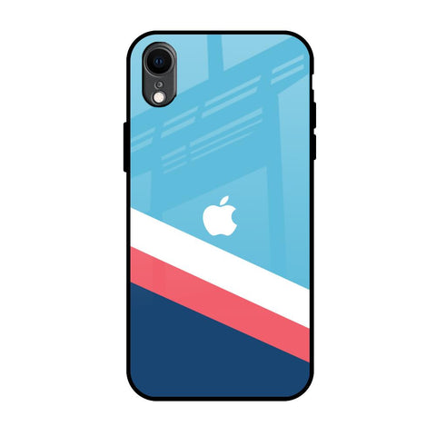 Pink & White Stripes Glossy Case For iPhone XR