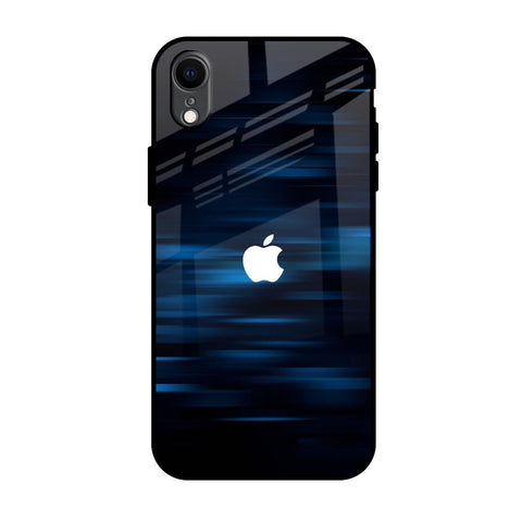 Blue Rough Abstract Glossy Case for iPhone XR