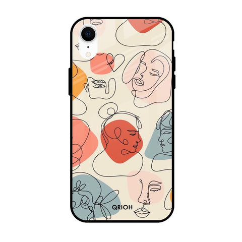 Abstract Faces Glossy Case for Apple iPhone XR