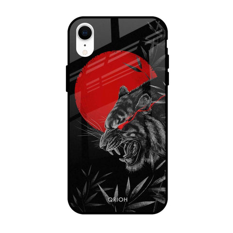 Red Moon Tiger Glossy Case for Apple iPhone XR