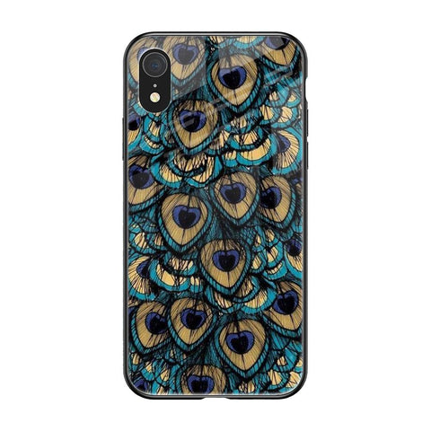 Peacock Feathers Glossy case for iPhone XR