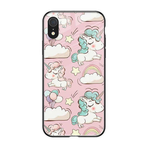 Balloon Unicorn Glossy case for iPhone XR