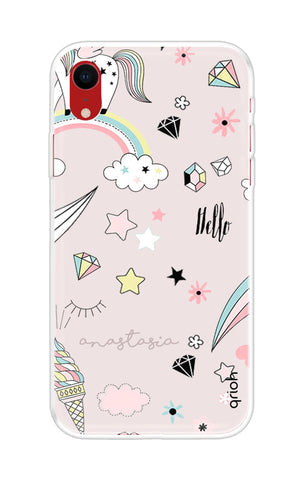 Unicorn Doodle Soft Cover For iPhone XR