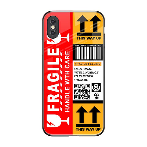 Handle With Care Glossy Case for iPhone XS