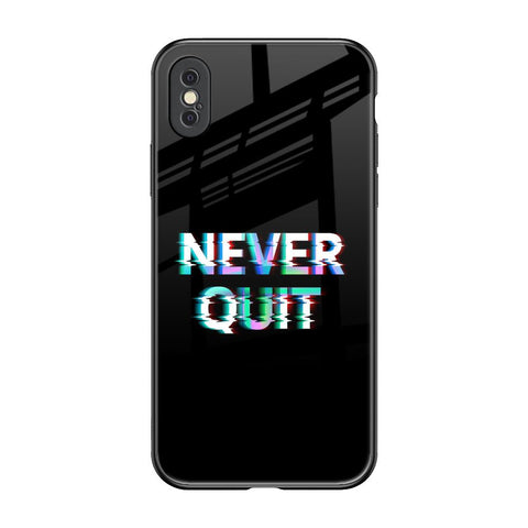 Never Quit Glossy Case For iPhone XS