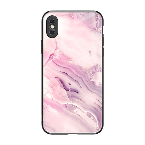 Diamond Pink Gradient Glossy Case For iPhone XS