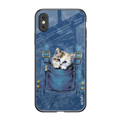 Kitty In Pocket Glossy Case For iPhone XS
