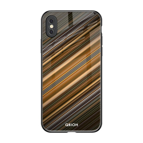 Diagonal Slash Pattern Glossy Case for iPhone XS