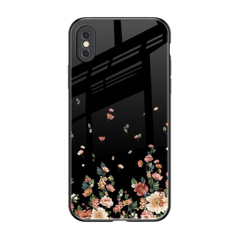 Floating Floral Print Glossy Case for iPhone XS