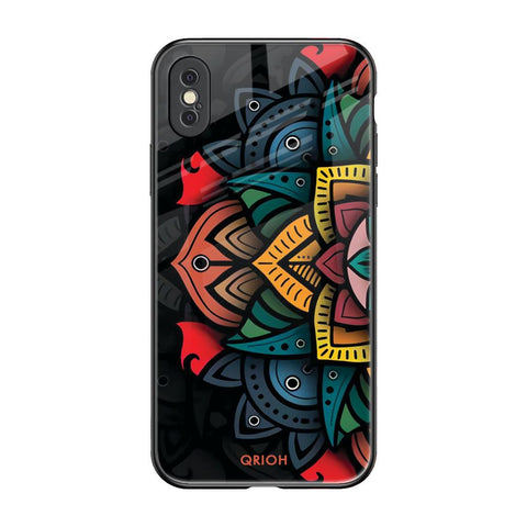 Retro Gorgeous Flower Glossy Case for iPhone XS