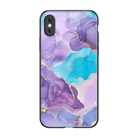 Alcohol ink Marble Glossy Case for iPhone XS