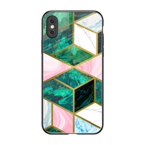 Seamless Green Marble Glossy Case for iPhone XS