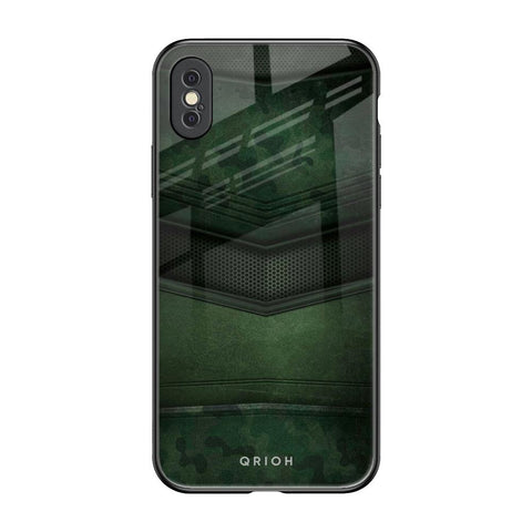Green Leather Glossy Case for iPhone XS