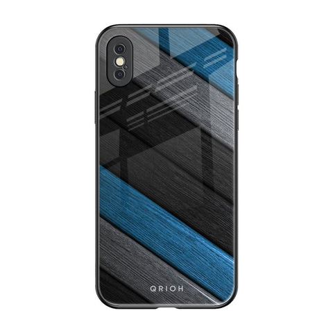 Multicolor Wooden Effect Glossy Case for iPhone XS
