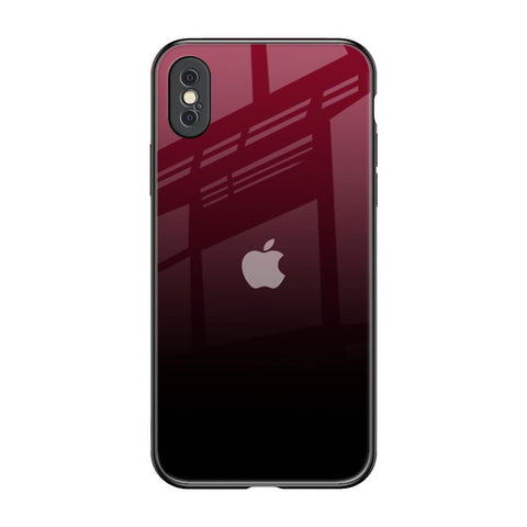 Wine Red Glossy Case For iPhone XS