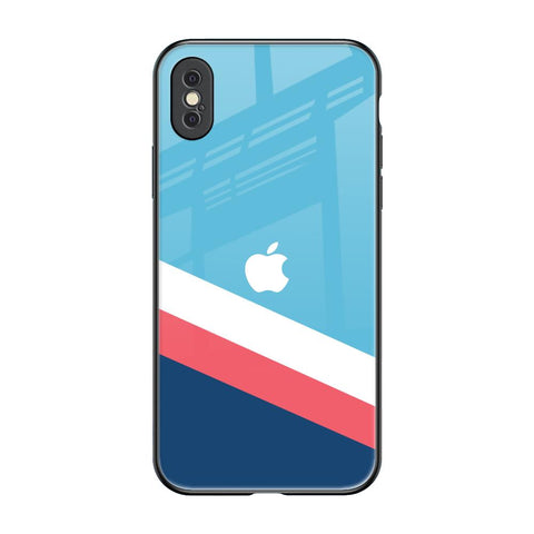 Pink & White Stripes Glossy Case For iPhone XS