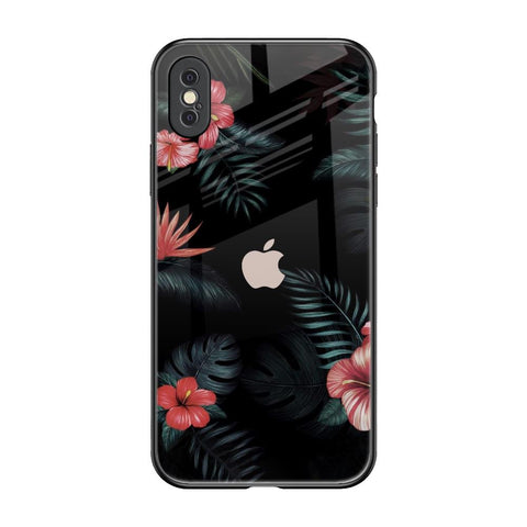 Tropical Art Flower Glossy Case for iPhone XS