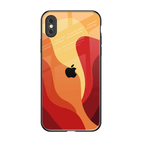 Magma Color Pattern Glossy Case for iPhone XS