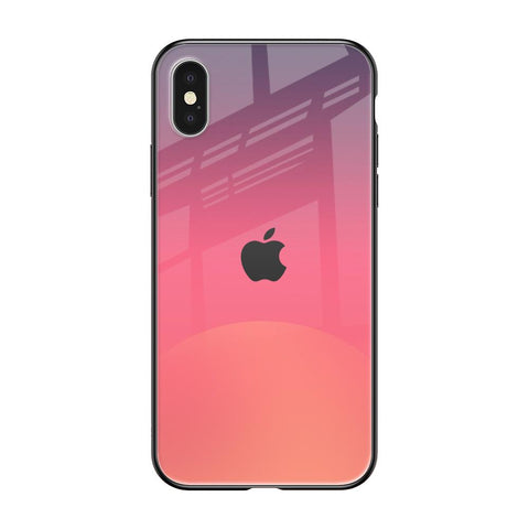 Sunset Orange Glossy Case for iPhone XS