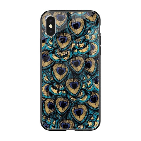 Peacock Feathers Glossy case for iPhone XS