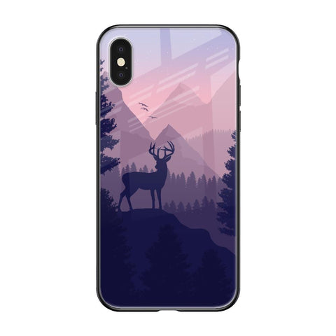 Deer In Night Glossy Case For iPhone XS
