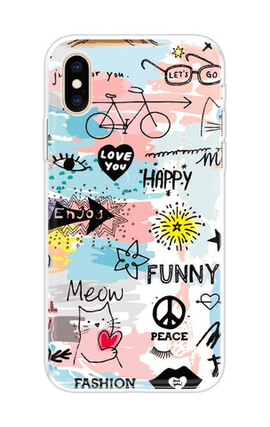 Happy Doodle Soft Cover for iPhone XS