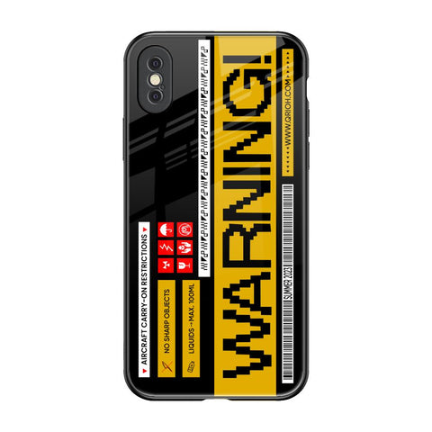Aircraft Warning Glossy Case for iPhone XS Max