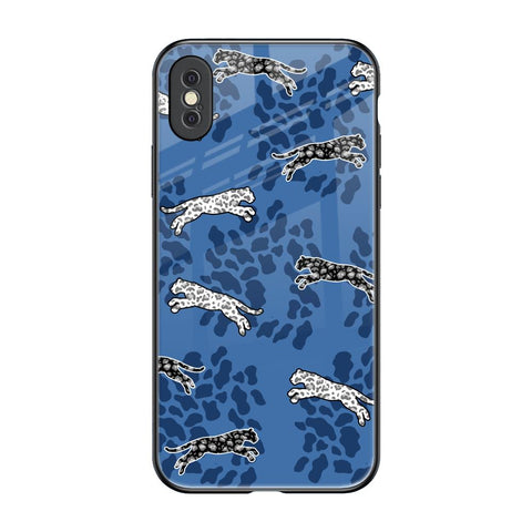 Blue Cheetah Glossy Case for iPhone XS Max