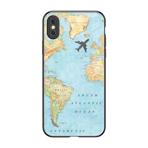 Travel Map Glossy Case for iPhone XS Max