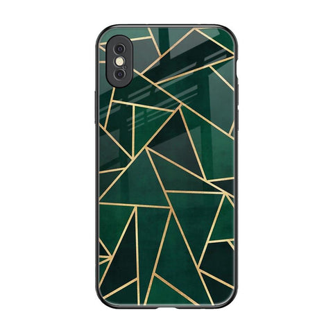 Abstract Green Glossy Case For iPhone XS Max