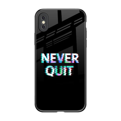 Never Quit Glossy Case For iPhone XS Max